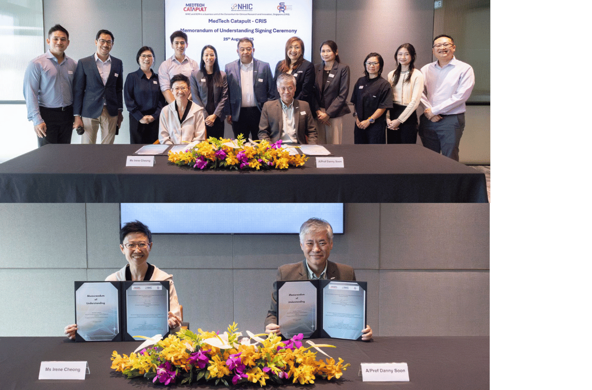 NHIC and SCRI signed a Memorandum of Understanding (MoU) with MedTech Catapult